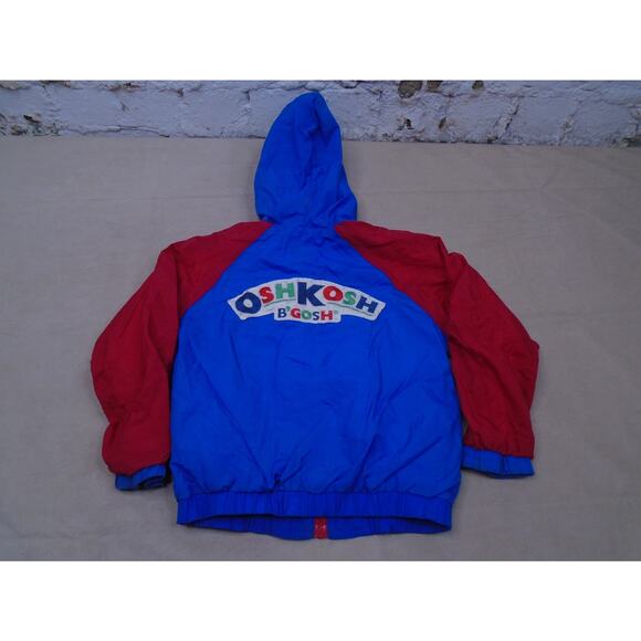 Vintage Oshkosh B'gosh Kids Jacket Windbreaker 5/6 Primary Colorblock 90s - Picture 9 of 10